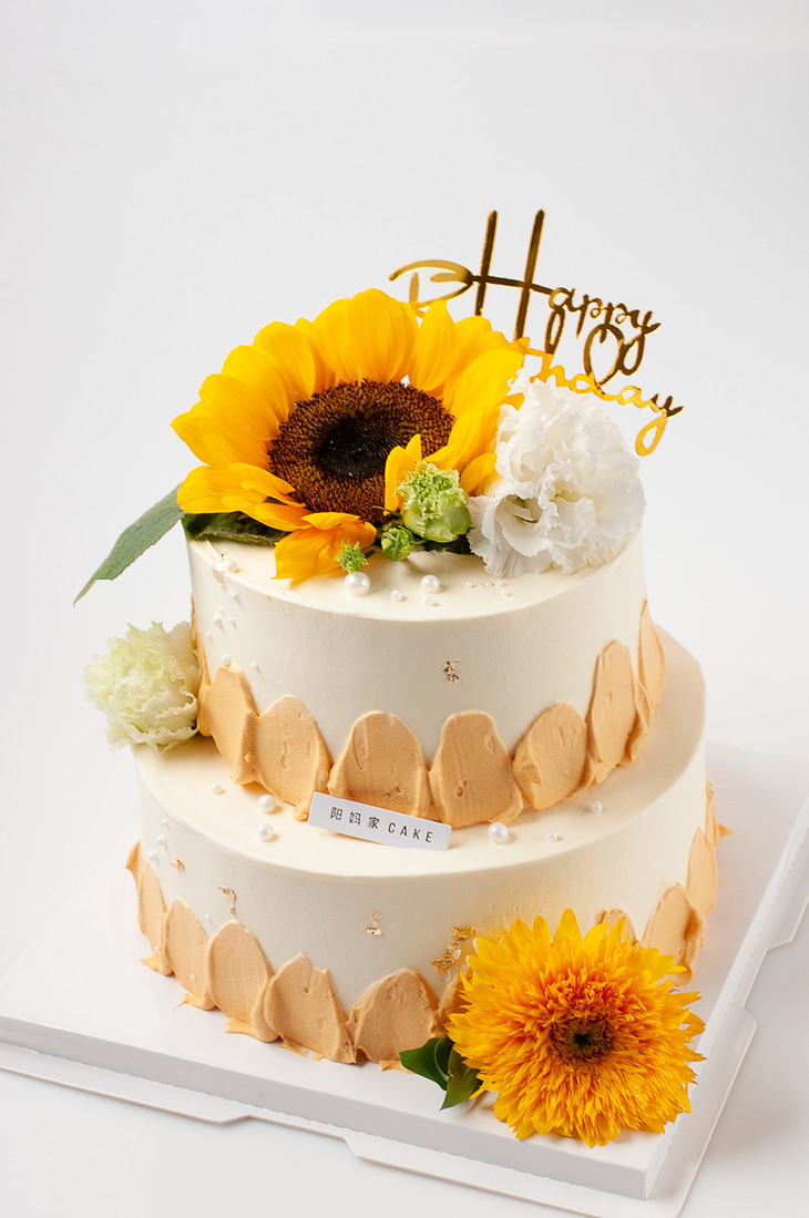 向日葵鲜花蛋糕
