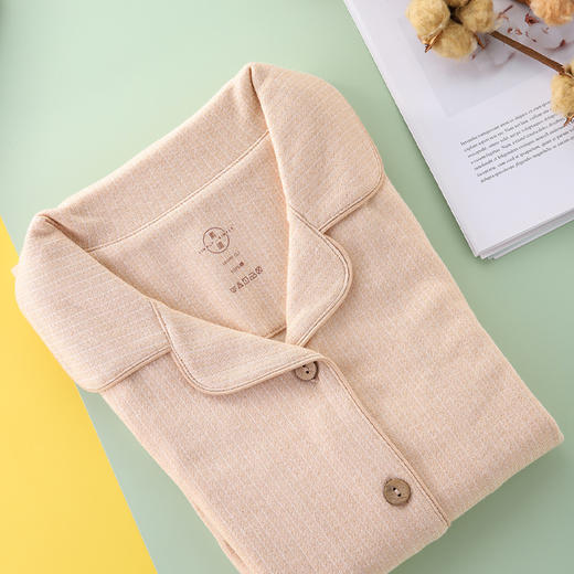 有机棉家居服套装 睡衣起居服 情侣装 秋冬保暖 简约时尚 亲肤柔顺透气 素道敦煌天然有机彩棉织造 舒适安全健康 商品图2