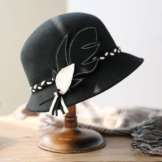 rm-fw049024秋冬个性小檐帽英伦圆顶时尚羊毛帽子