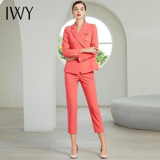 IWY/粉色长袖西装长裤套装CP203171 商品图4