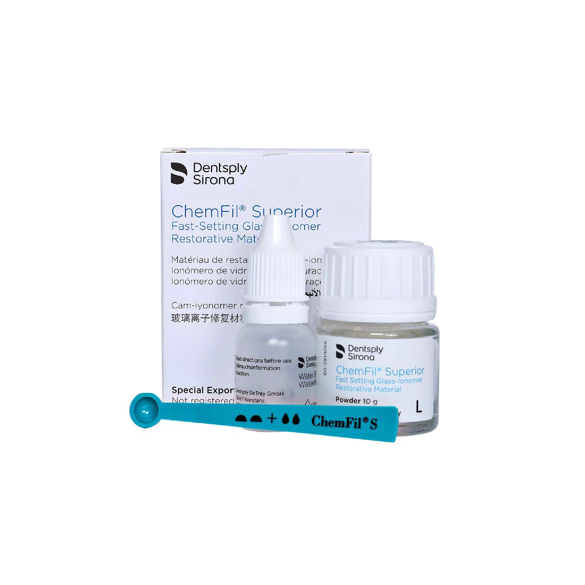 玻璃离子修复材料【登士柏 Chemfil玻璃离子修复材料（水调玻璃离子）10g】