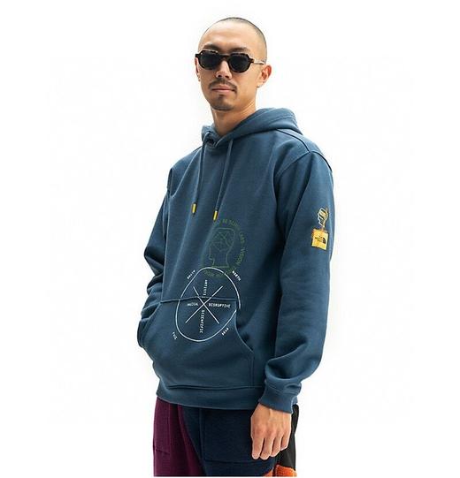 点此购买 北面×脑死亡男女款水貂绒连帽卫衣 谱162008