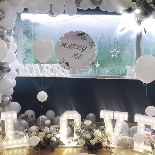 《白头偕老》气球鲜花求婚布置 商品图2