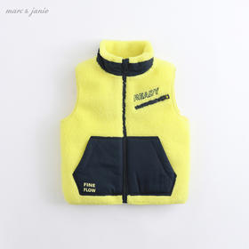 【反季清仓】马克珍妮秋冬装男童字母绣花马甲201871
