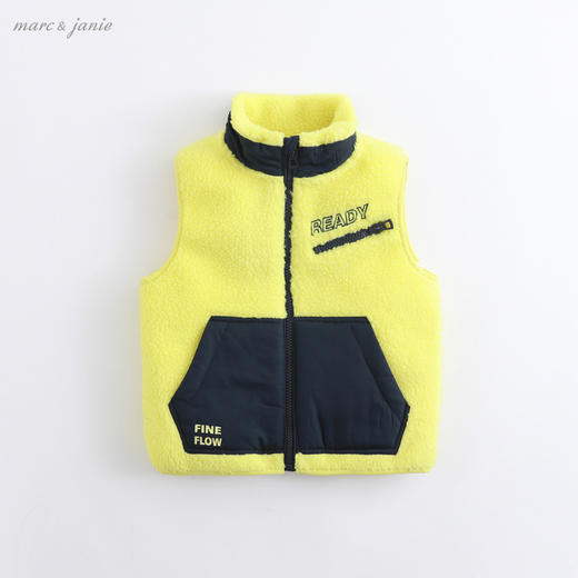 【反季清仓】马克珍妮秋冬装男童字母绣花马甲201871 商品图0