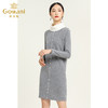 乔万尼新款H版显瘦拼色简约舒适亲肤面料中长款针织衫连衣裙EB4M006 商品缩略图3