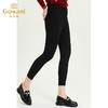乔万尼秋冬新款加绒加厚高弹力显瘦舒适百搭保暖发热休闲打底裤黑ES4F342 商品缩略图2