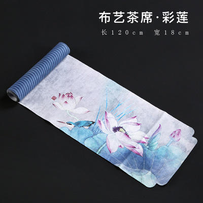 茶道配件-茶席-彩绘鹿皮绒茶席 商品图8