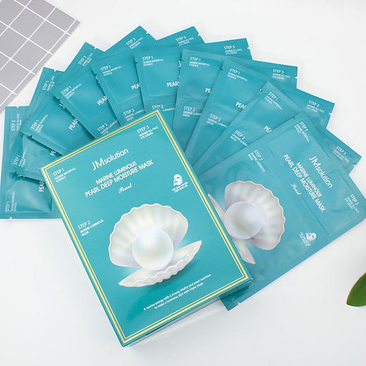 包邮韩国jmsolution海洋珍珠三部曲蚕丝面膜10片盒保女湿买2减10