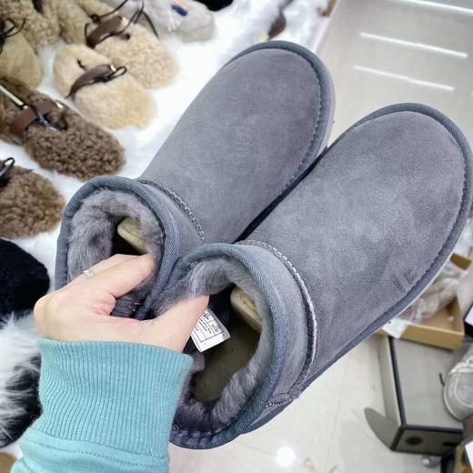 【情侣款特价】河南桑坡雪地靴  周冬雨同款mini雪地靴羊皮毛一体男款/女款 经典底1.5-2cm 商品图5