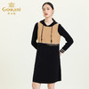乔万尼新款假两件连帽拼接设计师款舒适运动百搭休闲连衣裙ES3M591 商品缩略图1