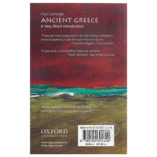 【中商原版】古希腊（牛津通识读本） 英文原版 Ancient Greece: A Very Short Introduction  Paul Cartledge  OUP Oxford 历史 商品图1