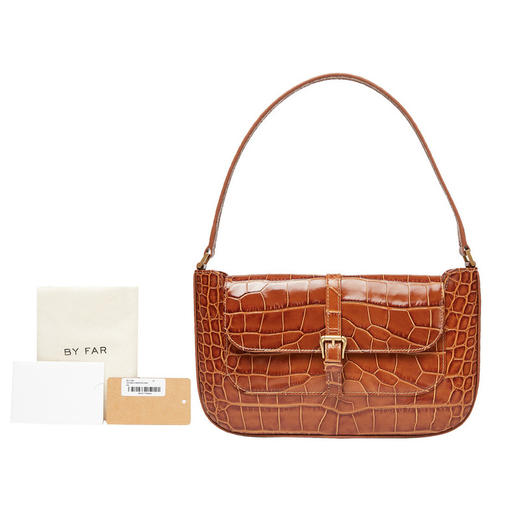 BY FAR  女士Miranda牛皮鳄鱼纹浮雕手提包腋下包19FWMDASTNDMED 商品图4