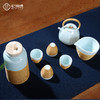 竹丝扣瓷-提梁粉青八头茶具（精编） 商品缩略图0
