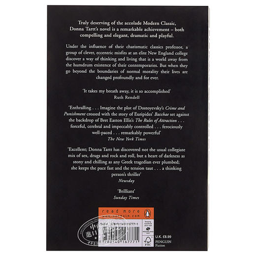 【中商原版】校园秘史 英文原版 The Secret History 商品图1