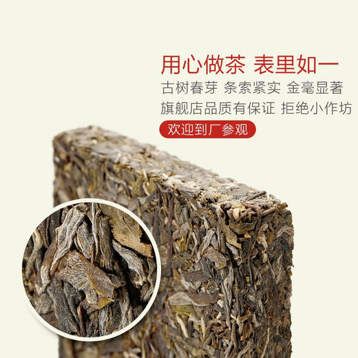 茶丨普润心堂 茶叶 云南普洱茶生茶砖250g陈香甘甜口粮茶 霸王砖 商品图2