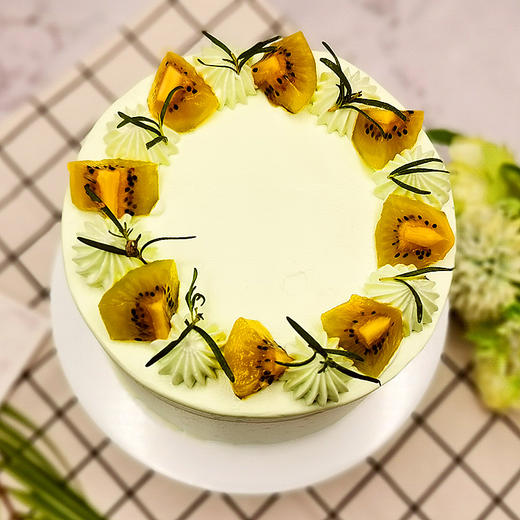 【甜久荟 小清新-鲜花蛋糕-探索】 自然真花 纯动物鲜奶 0添加 低糖 商品图3