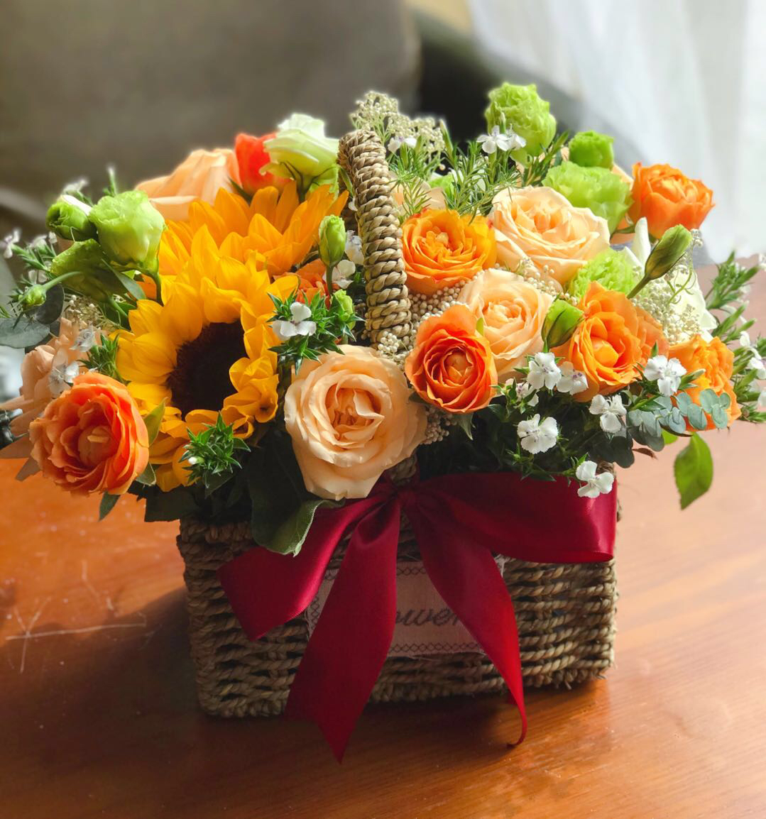 【暖暖祝愿】时尚精品手提花篮