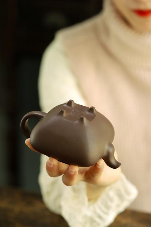 紫砂壶传炉徐军制原矿紫茄泥225cc9孔