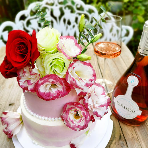 【甜久荟 不负时光-鲜花蛋糕-红玫瑰色系】 自然真花 纯动物鲜奶 0添加 低糖 商品图6