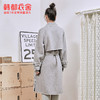 韩都衣舍冬季新款小个子宽松韩版中长款毛呢外套女OM81733耒 商品缩略图3