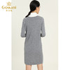 乔万尼新款H版显瘦拼色简约舒适亲肤面料中长款针织衫连衣裙EB4M006 商品缩略图4