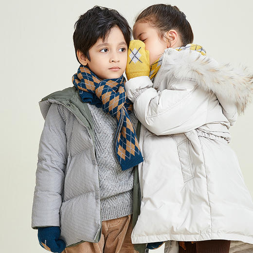 METTE童装90白鹅绒羽绒服20冬中大童男宝连帽双面穿加厚保暖外套 商品图3