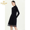 乔万尼新款羊毛半高领显瘦气质内搭外穿收腰拼接蕾丝连身裙ES3M590 商品缩略图1