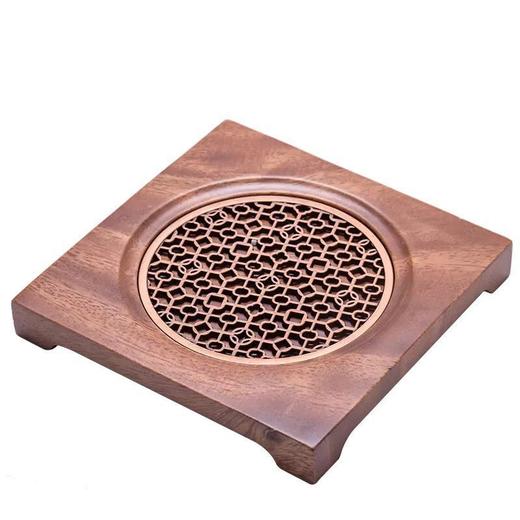 茶道配件杯垫壶承胡桃木壶承