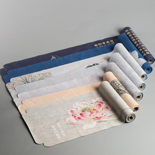 茶道配件-茶席-彩绘鹿皮绒茶席 商品图2