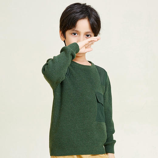 METTE童装100%羊毛衫2020秋冬新品中大童男宝内搭保暖针织毛衣 商品图1