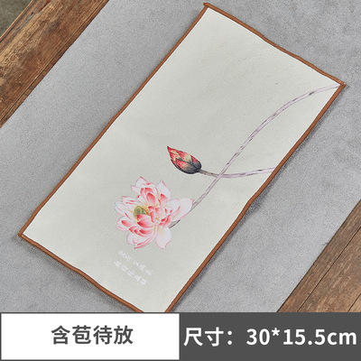 茶巾-麂皮印花古画茶巾 商品图6