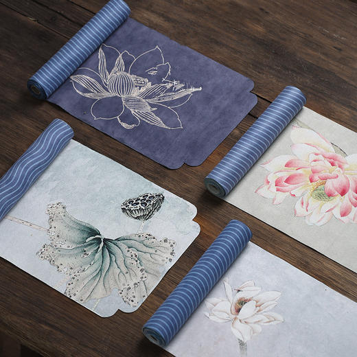 茶道配件-茶席-彩绘鹿皮绒茶席 商品图0
