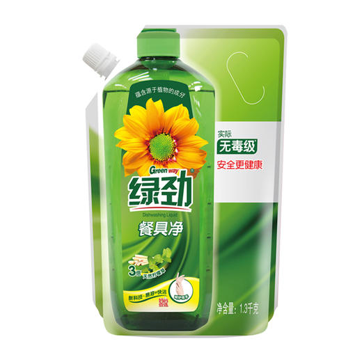 妈妈壹选绿劲餐具净柚子柠檬洗洁精1.3kg 商品图0