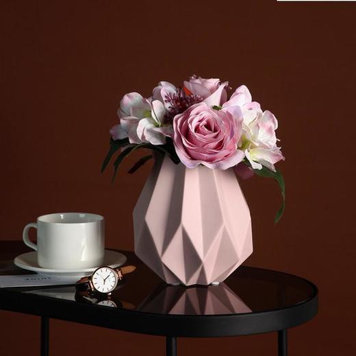 【花瓶】*北欧ins花瓶摆件茶几插花器干花莫兰迪色折纸创意花瓶家居装饰品 商品图1