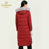 乔万尼冬季新款红色羽绒服修身保暖大码外套过膝长款韩版EB4T135 商品缩略图4