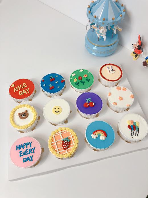 手绘杯子蛋糕（师傅随机做，不能挑图案哦！可告知师傅喜欢的色系）-无夹心内有卡仕达酱 商品图9