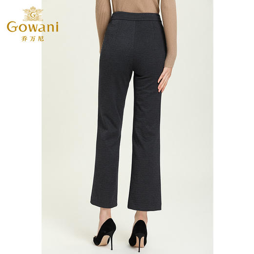 乔万尼舒适直筒微喇裤女秋冬高腰显瘦休闲裤宽松女裤子修身时尚ES4F312 商品图2