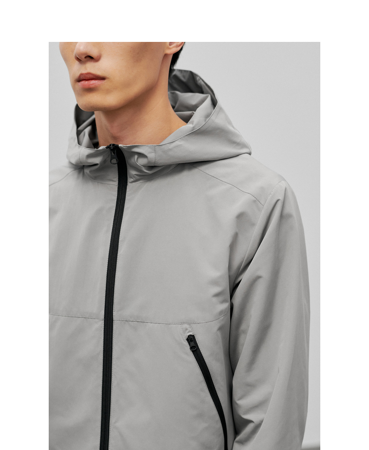 全涤轻运动休闲连帽短夹克