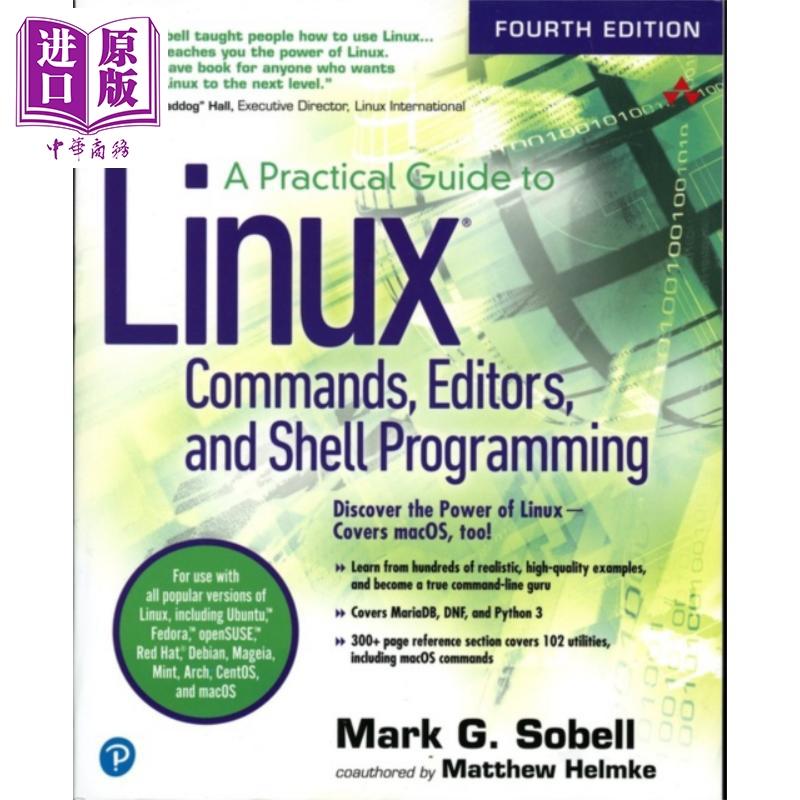 中商原版 Linux命令 编辑器与shell编程 第4版 英文原版linux Commands Editors And Shell Programming Mark G Sobell