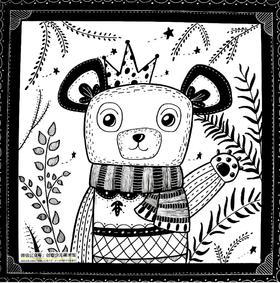 《好可爱的小熊宝宝》线描【自动发货：下单后，点击手机短信中收到的链接，即可获取文件下载的链接；如有任何问题，可添加客服微信hm33268获得帮助】