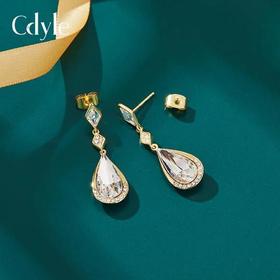 XDE-E1957-S新款S925银时尚个性巴洛克浪漫水滴形耳环