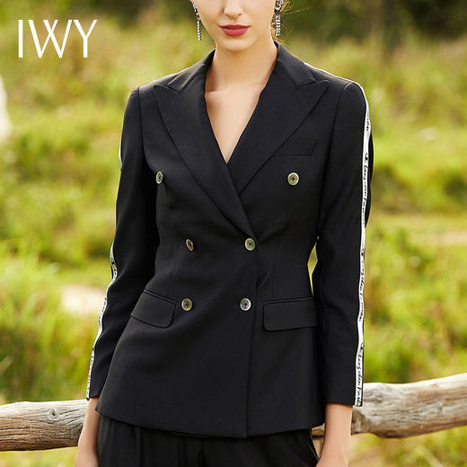 IWY/黑色长袖西装长裤套装CP203012 商品图1