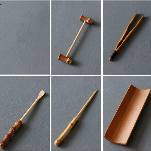 茶道配件-茶则-碳化五件套茶则 商品图1