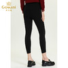 乔万尼秋冬新款加绒加厚高弹力显瘦舒适百搭保暖发热休闲打底裤黑ES4F342 商品缩略图3