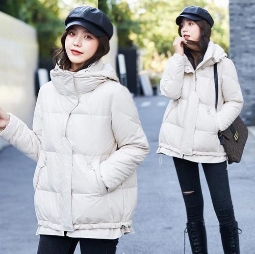 【服饰鞋包】短款羽绒服小个子女冬装白鸭绒加厚韩版宽松冬季面包服 商品图0