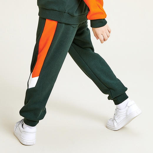METTE童装加绒保暖裤2020秋冬新品中大童时尚撞色加厚休闲长裤子 商品图2