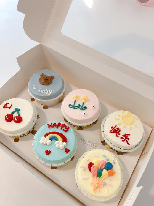 手绘杯子蛋糕（师傅随机做，不能挑图案哦！可告知师傅喜欢的色系）-无夹心内有卡仕达酱 商品图2