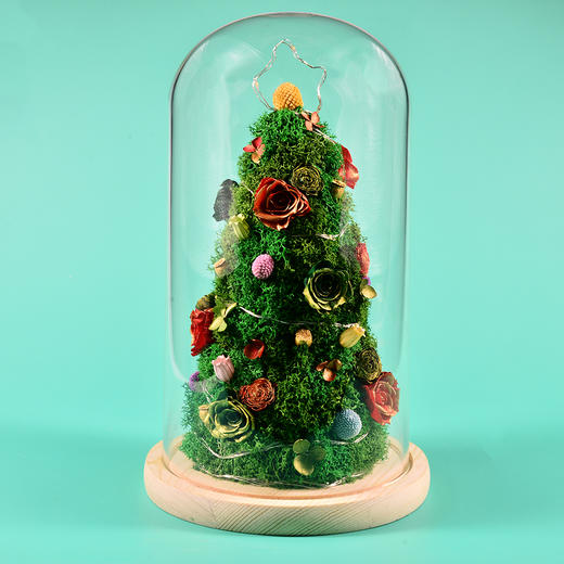 永生花圣诞树玻璃摆件常规款