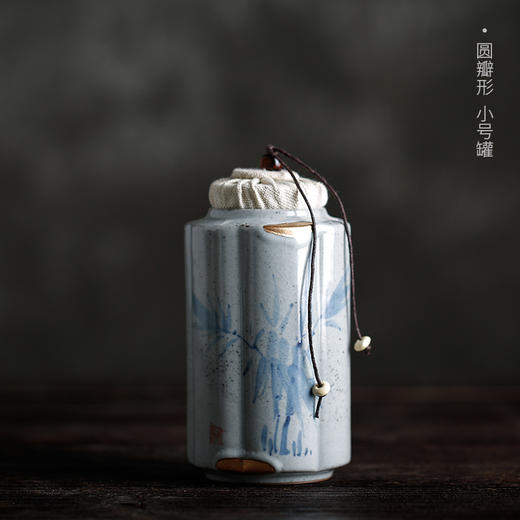 【手工复古竹韵茶叶罐】居家日用粗陶红茶普洱储茶罐 商品图7